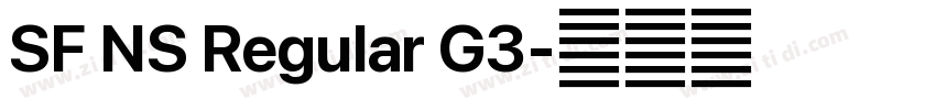 SF NS Regular G3字体转换 SF NS Regular G3字体转换